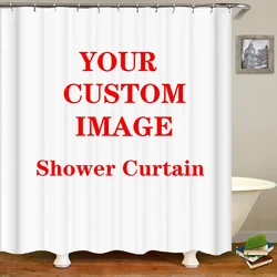 Custom Shower Curtain Bathroom Waterproof Curtains 3D Printing Customized Photo Polyester Bath Decor With Hooks for Dropshipping