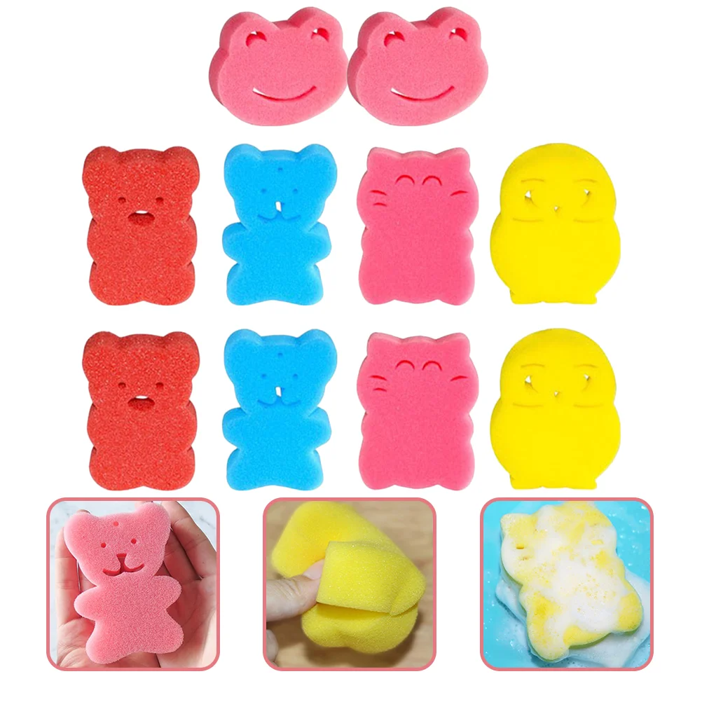 10 Pcs Children's Bath Sponge Sponges Skin-friendly Showering Scrubber Clean Toddler