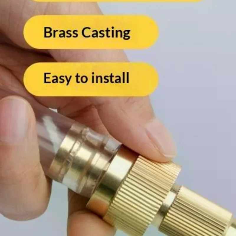1/2 PCS Brass High Pressure Spray Nozzle Water Adjustable Quick Connector Home Garden Use