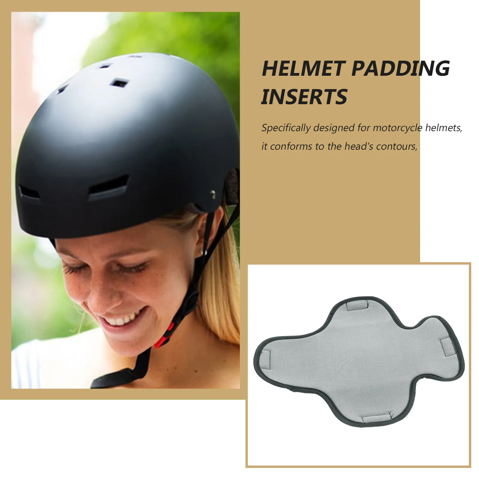 Foldable Breathable Liner Pad Sponge Cushion for Motorcycle E-Bike Helmets Sweat Wicking Ventilated Inner Insert