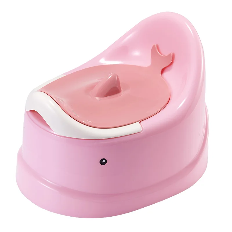 Baby Portable Potty Cute Cartoon Whale Baby Toilet Training Chair with Detachable Storage Cover Easy To Clean Children\'s Toilet