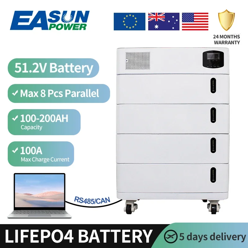 Stackable Batteries 48V Home Use All in One Lifepo4 Battery hybrid Solar Inverter with Lithium Battery Storage System