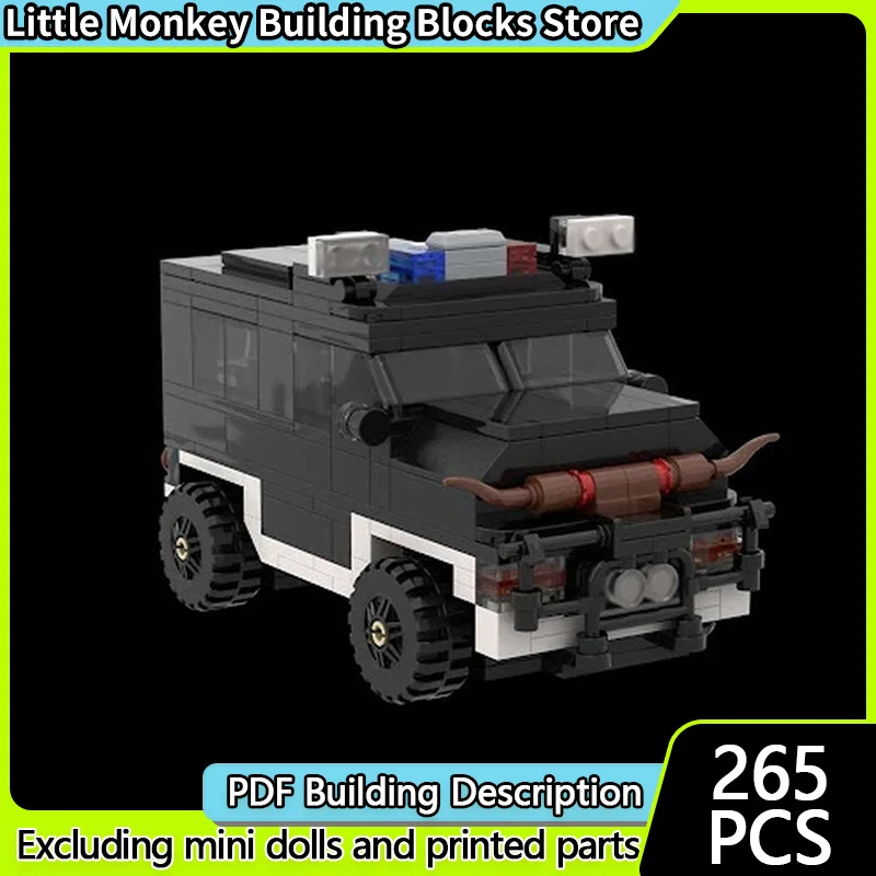 

Speed Racing Car Model MOC Building Bricks Black Police Vehicle Modular Technology Children Holiday Gifts Assemble Toys Suit