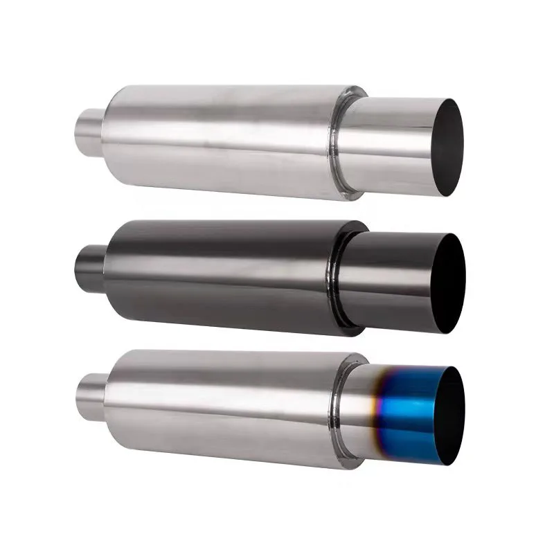 

New 63mm auto exhaust muffler enlarge racing sport muffler turbo sound boost stainless exhaust tip burnt type silencer tail pipe