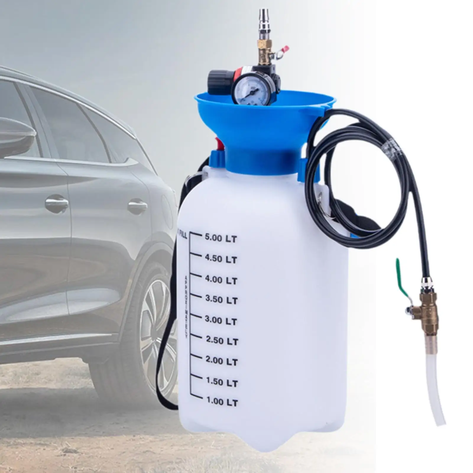 Automatic Fluid Transfer Pump with Pressure Gauge 5L Oil Transfer Pump