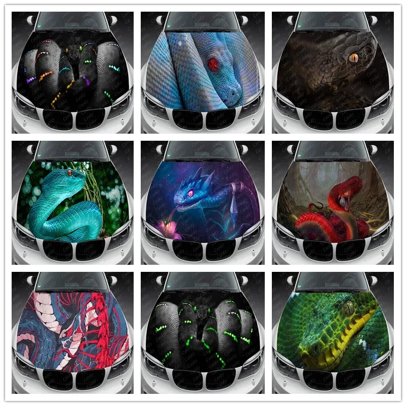 

Animal - Python Snake Car Hood Vinyl Stickers Wrap Vinyl Film Engine Cover Decals Sticker Universal Fit Any Car