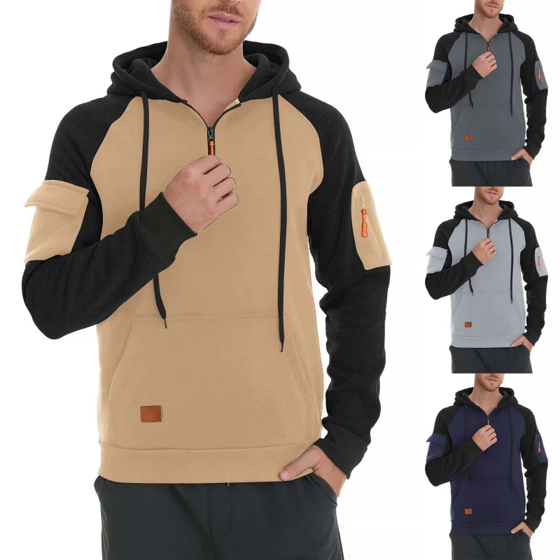 

Men's Sweatshirt Autumn Winter Zipper Sports Hoodie Casual Versatile Sweatshirt