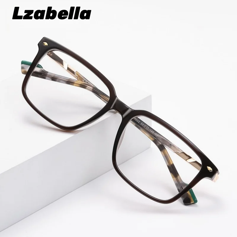 

Lzabella новые очки с золотым рисом для ногтей с защитой от синего света, европейские и американские очки по рецепту в одинаковой оправе для мужчин и женщин LS223