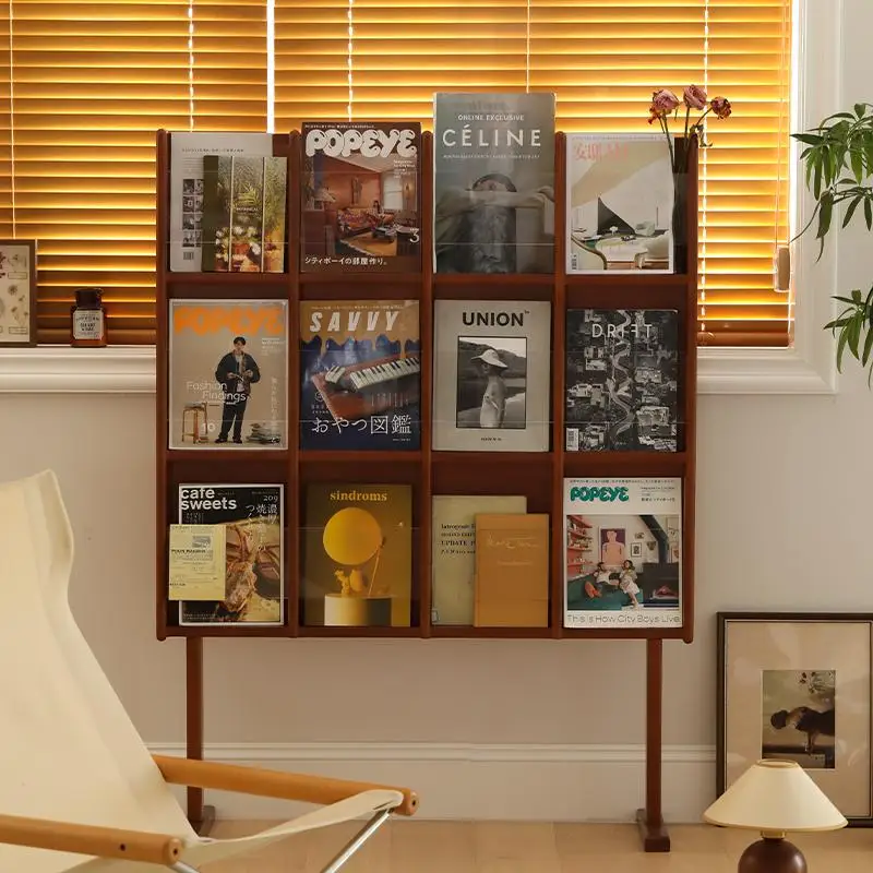 Solid wood reading bookshelf