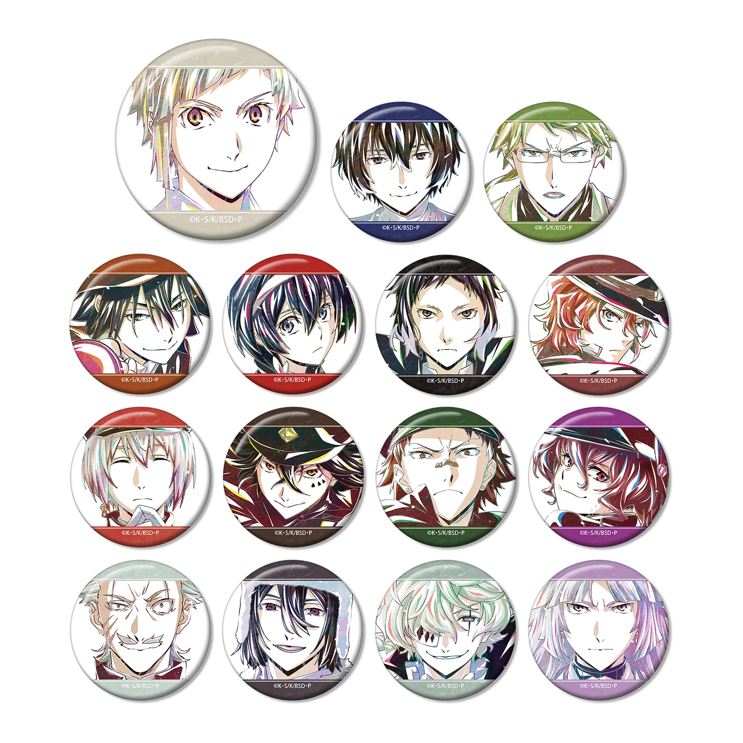 Bungo cães vadios anime dazai osamu nakahara chuuya chuya fyodor d edogawa ranpo geunine metal emblema brinquedos presente