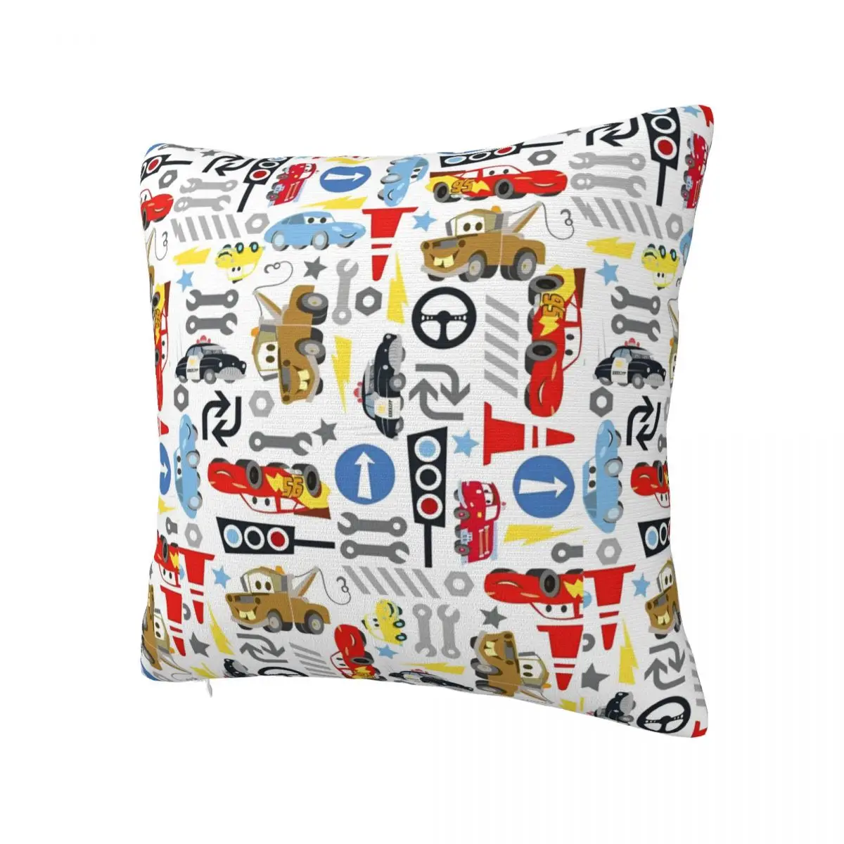 Print Cars McQueen Sally Pillowcase Polyester Cushion Cover Decorative Life Is A Highway Throw Pillow Case Cover Home