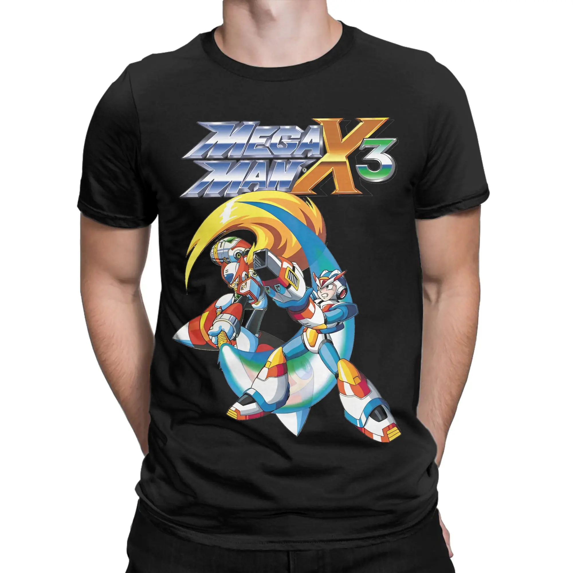 Men Women's Megaman X Games T Shirt  Cotton Tops Humorous Short Sleeve Round Neck Tee Shirt Graphic T-Shirts