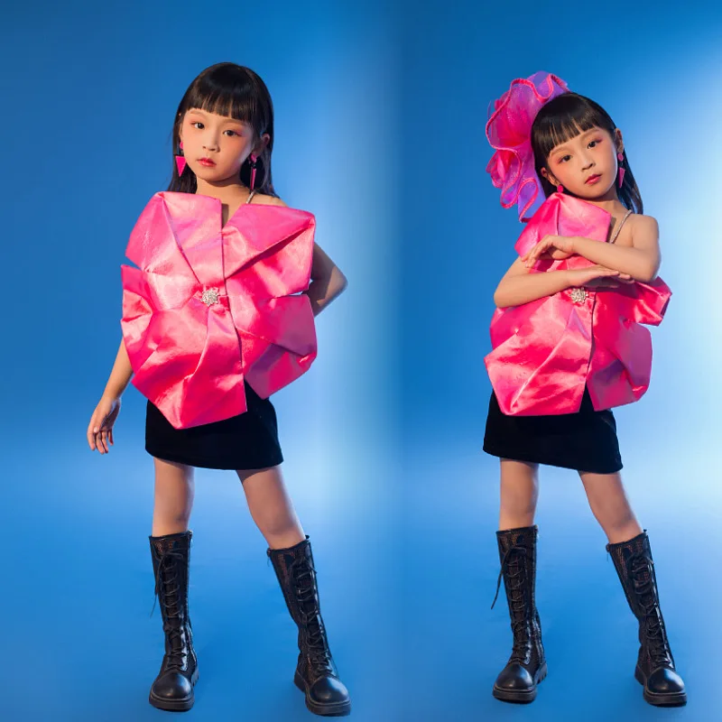

Children's Catwalk Trendy Clothes Girls Love Beans Birth Theme Candy Wind Runway Catwalk Macaron Performance Clothes Mold Card