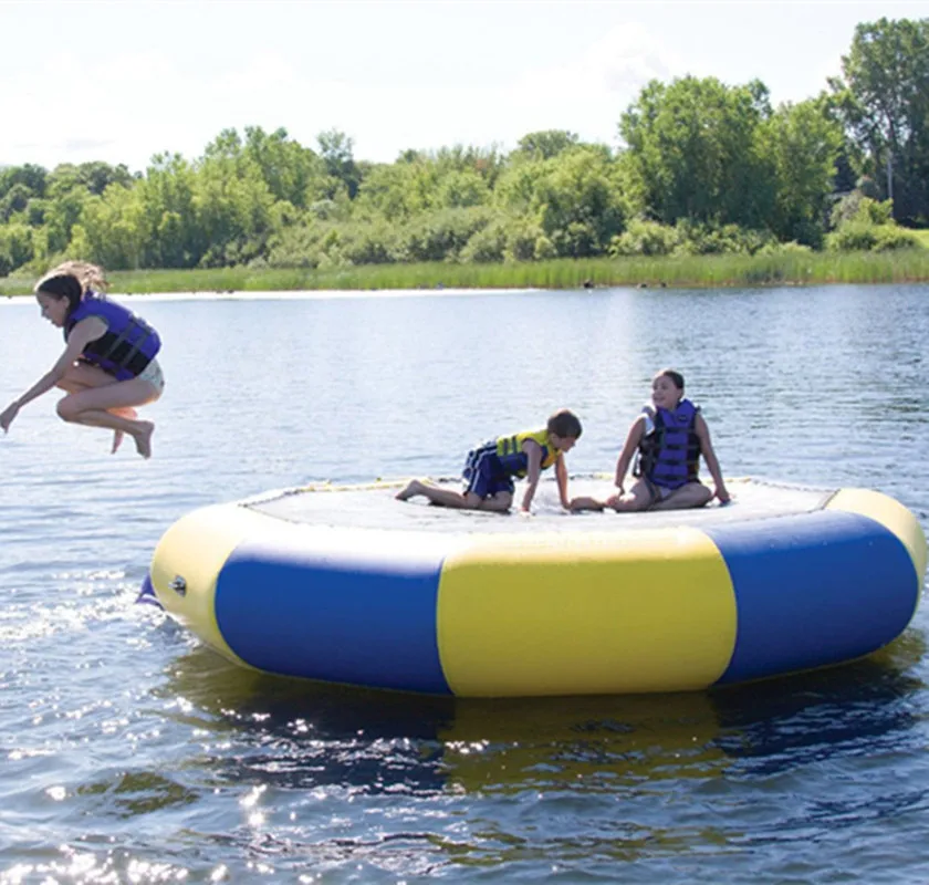 Lit de Saut à Eau Gonflable, Tramimmersion, 1 Souffleur Gratuit, 4m, 0.9mm, Livraison Gratuite