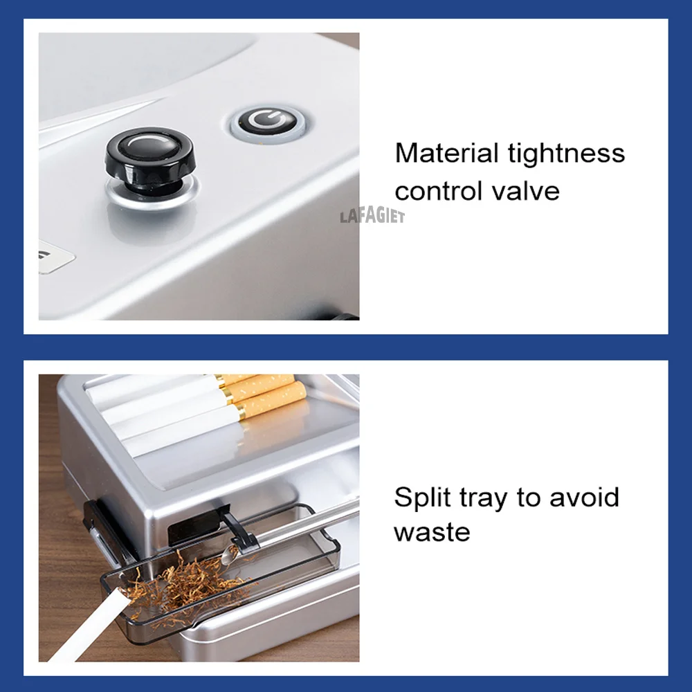 Double Layer 6.5/8mm Electric Cigarette Maker Rechargeable Infrared Sensing Injector Tobacco Roller Filling Machine Smoke Makers