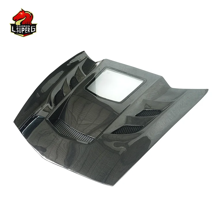 

Односторонний чехол из углеродного волокна для Chevrolet Corvette C7 Z06, обновленный спортивный чехол на капот из углеродного волокна автомобиля