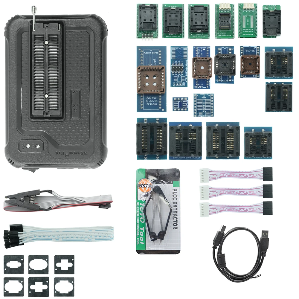 Original V12.67 XGecu T56 Programmer with 21 Adapter 56 Pin Drivers Support 33000+ ICs for PIC/NAND Flash/EMMC TSOP48/TSOP56/BGA