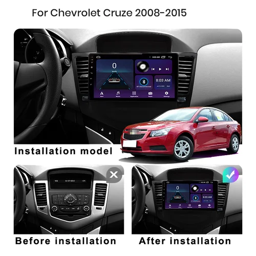 Imagen 2 del producto 2K QLED 8core Android 15 para Chevrolet Cruze 2008 2009-2014 Radio de coche GPS Carplay Auto Unidad principal Multimedia DSP estéreo 2 Din