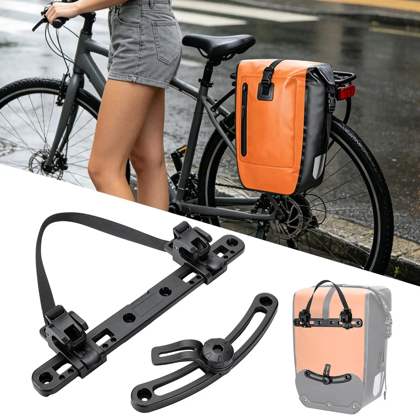 Bike Pannier Buckle System Adjustable Weather-Resistant Lightweight Bike Pannier Buckle System For Road Cycling Commuting