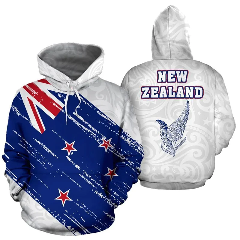 New Zealand Flag Silver Fern Maori 3D Printed Hoodie Y2k Flag New In Hoodies & Sweatshirts For Men Pullover Women Clothes Top