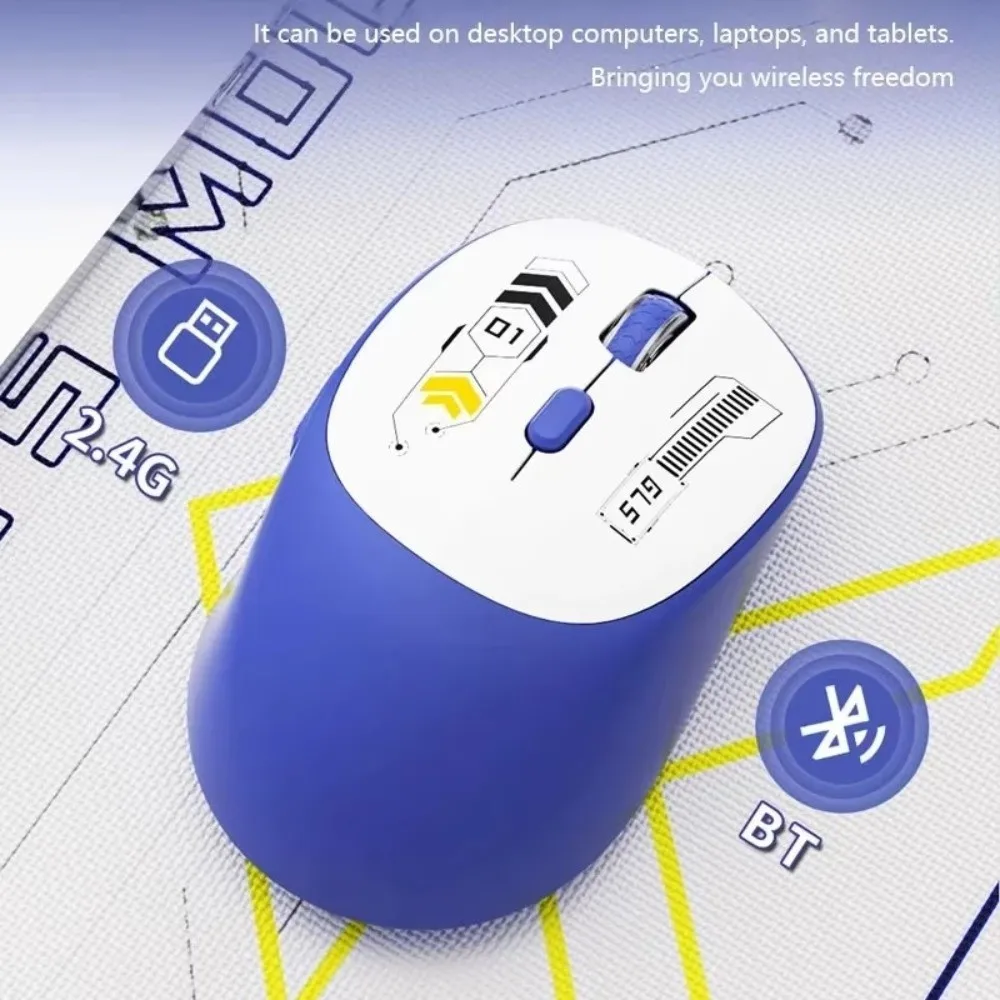 Dual Mode Wireless Gaming Mouse Rechargeable Type-C 2.4G Wireless Mouse Quiet Click Ultra Long Battery Bluetooth Mouse Laptop
