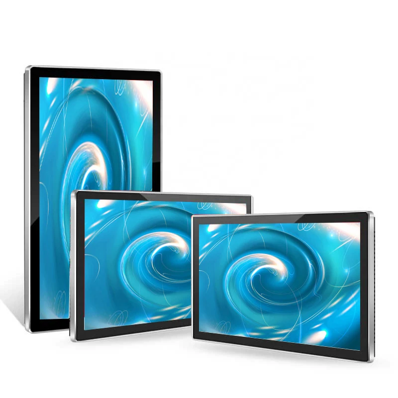 شاشة لمس داخلية مثبتة على الحائط مقاس 55 بوصة تجارية، مشغل إعلانات LCD لافتات رقمية 4K #1