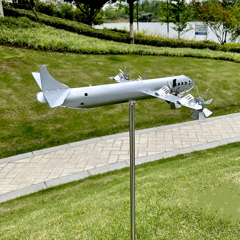 Super Fort Metal Airplane Windmill Outdoor Garden Ornament Decoration patio decoration