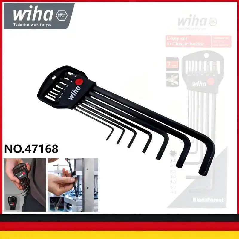 Wiha Black Forest Series Blackening Treatment Ball Head Hexagonal Wrench 7-Piece Set Combination 47168