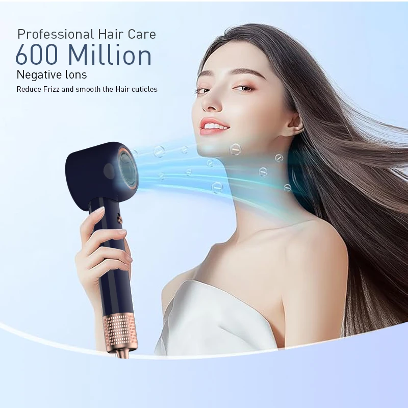 Professional 1400W Mini Ionic Electric Blow Dryer High-Speed AC Blower Low Noise Hot Heat Setting Styling Tool for Home Plastic
