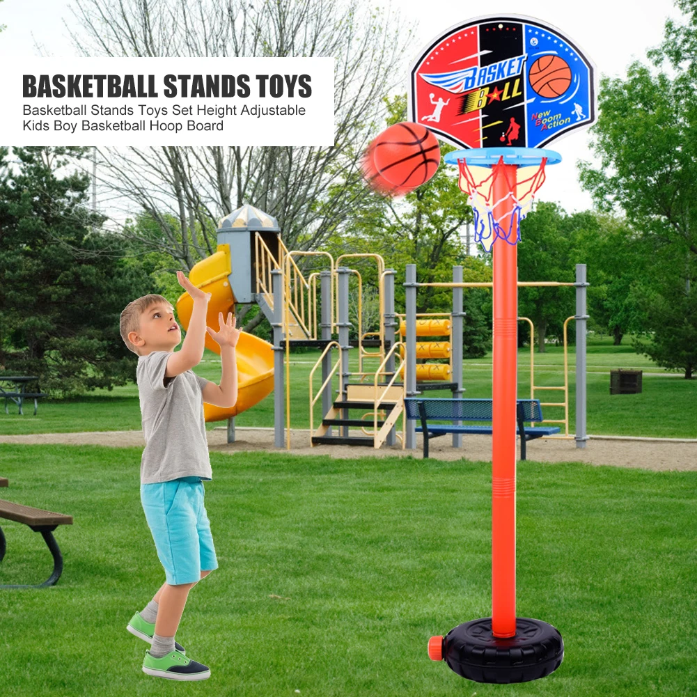 Basketball Stands Toys Set Height Adjustable Kids Indoor Basketball Goal Hoop