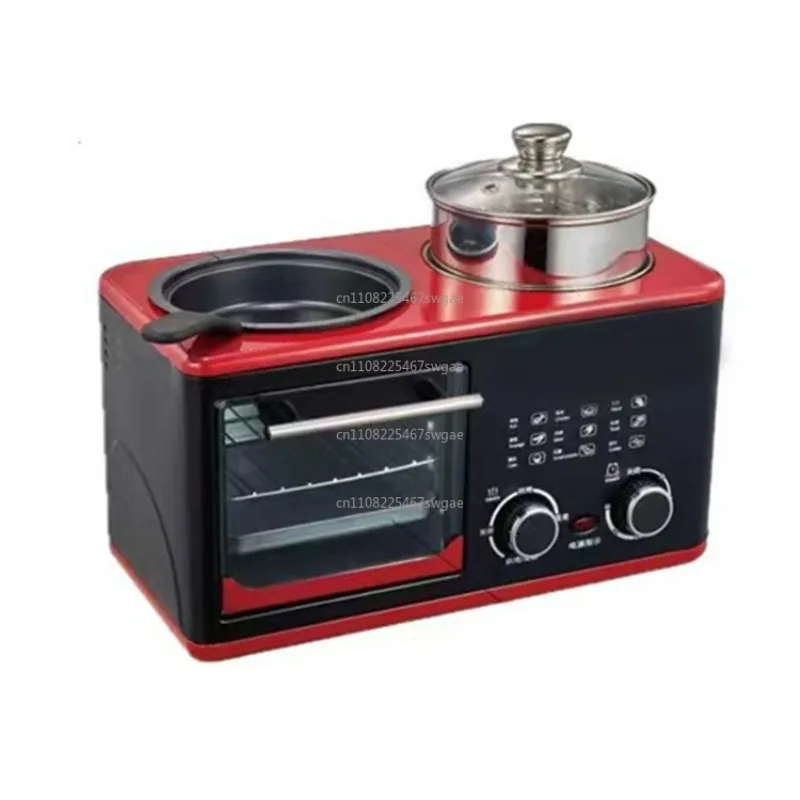 Oven Hot Pot Toaster 4-in-1 Multifunctional Breakfast Machine Electric