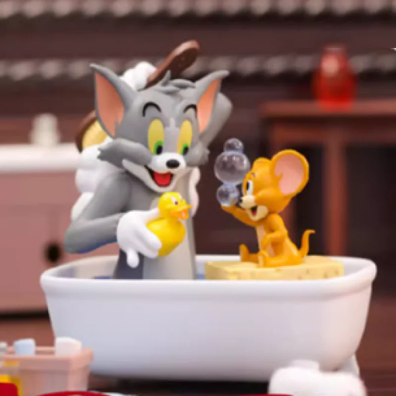 TOM and JERRY A Day of Best Friends Series Anime Action Figure Guess Bag Ornament Figurines Home Decor Desktop Dolls Model Girls