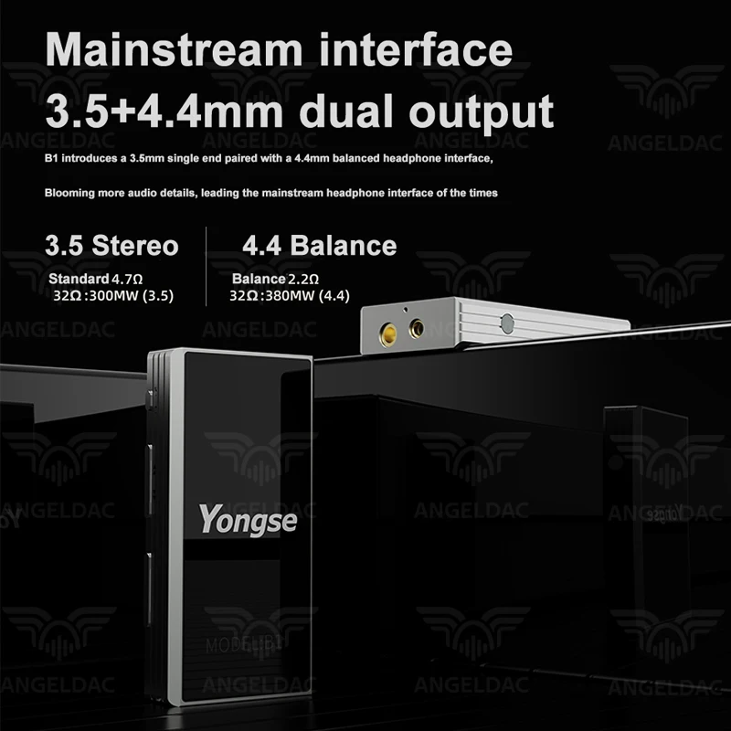 يونغسي-بلوتوث محمول DAC و AMP ، YS-B1 ، SA9137L + ، ES9038 ، ES9603 ، 3.5 + 4.4 مللي متر ، الإخراج ، QCC5125 ، BT رقاقة