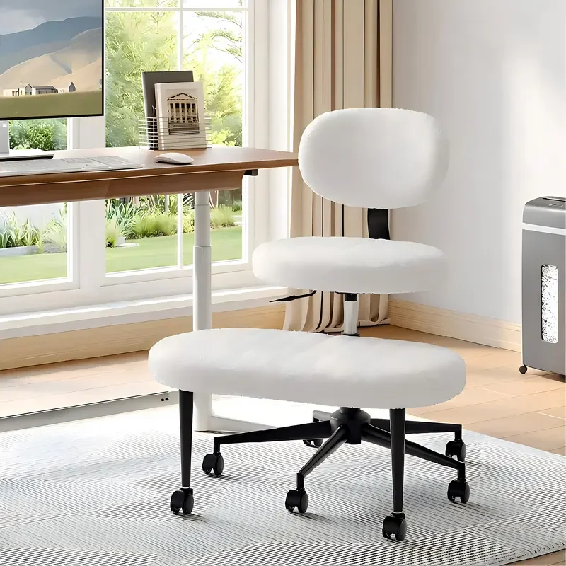 Meditation Chair Cross-Legged Office Chair Ergonomic Comfortable Seating Fabric Swivel Lifting Lowering Adjustment Modern