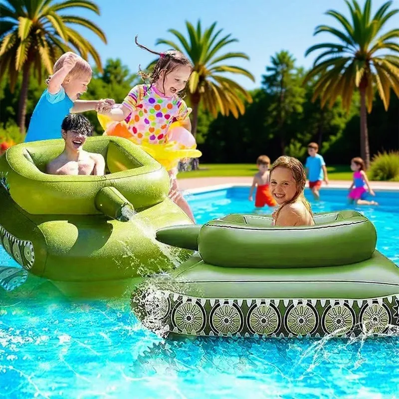 Inflatable Water Spray Tank Outdoor Pool Beach Summer Water Battle Toy Kids Adults Swimming Pool Float Game