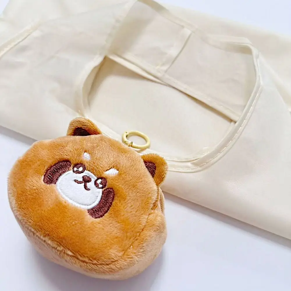 Kawaii faltbare Einkaufstasche, Plüschtier, Nylon, Supermarkt-Aufbewahrungstasche, wiederverwendbare Plüsch-Brot-Puppe, umweltfreundliche Tasche für Herren – Detail 11