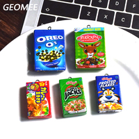 10Pcs Simulated Snack Bag Resin Charms Funny Chocolate Chips Fries Pendants For Keychain Earring Diy Jewelry Make