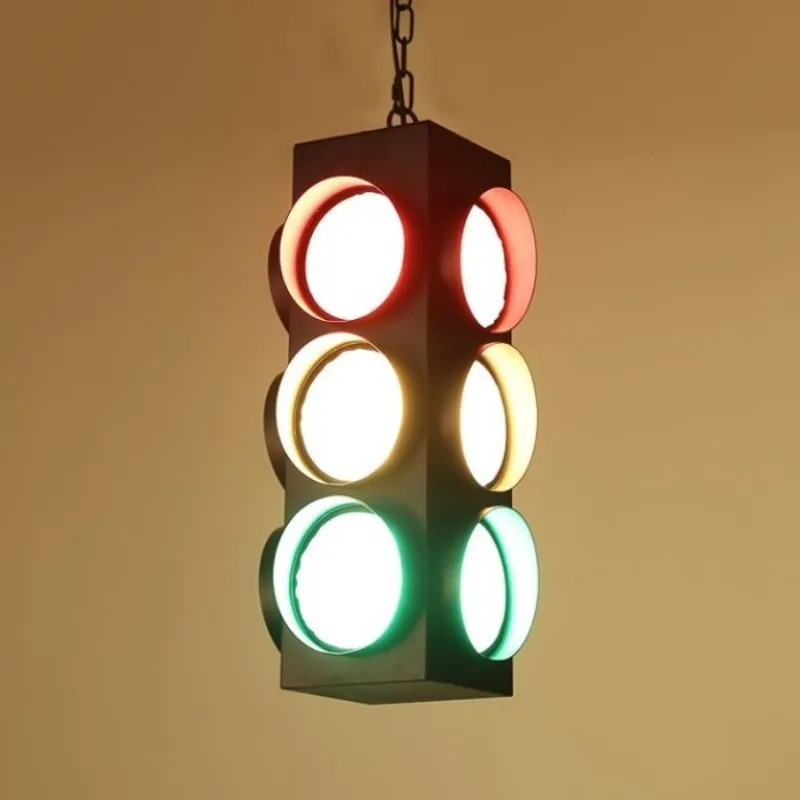 Industrial style retro creative wall light bar restaurant traffic light wrought iron decorative light indoor wall