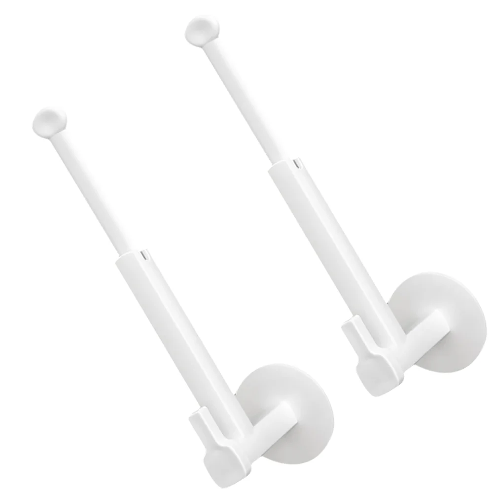 2 Pcs Curtain Fixing Hook Window Drapery Wall Mounted Holder Hooks Retainer Plastic Holdback Adhesive