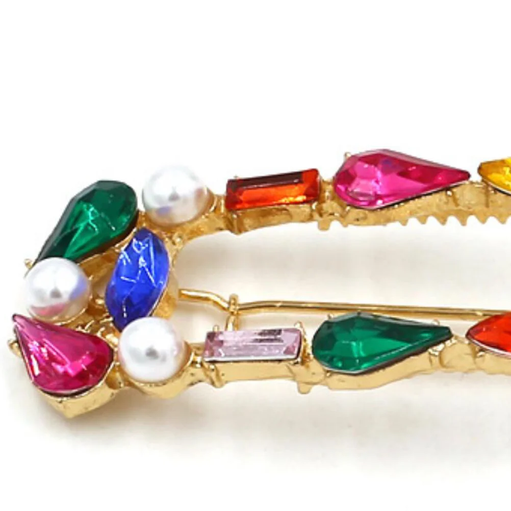 

1pc Rhinestone Hair Clip Alloy Drop-Shaped Bang Clip Stylish Hairpin Trendy Bobby Pin Hair Accessories For Women Gift