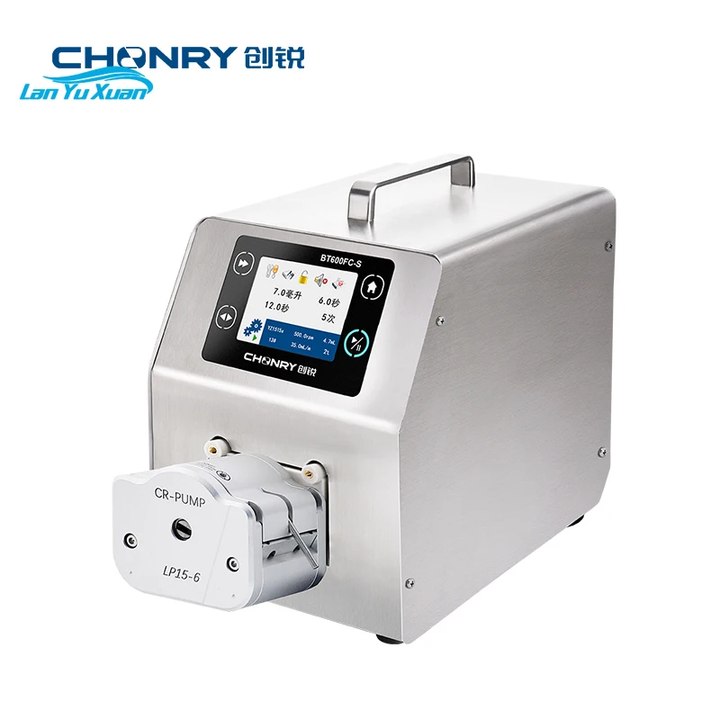 CHONRY BT600FC-S industrial silicone tube peristaltic pump high flow stainless steel multi channel