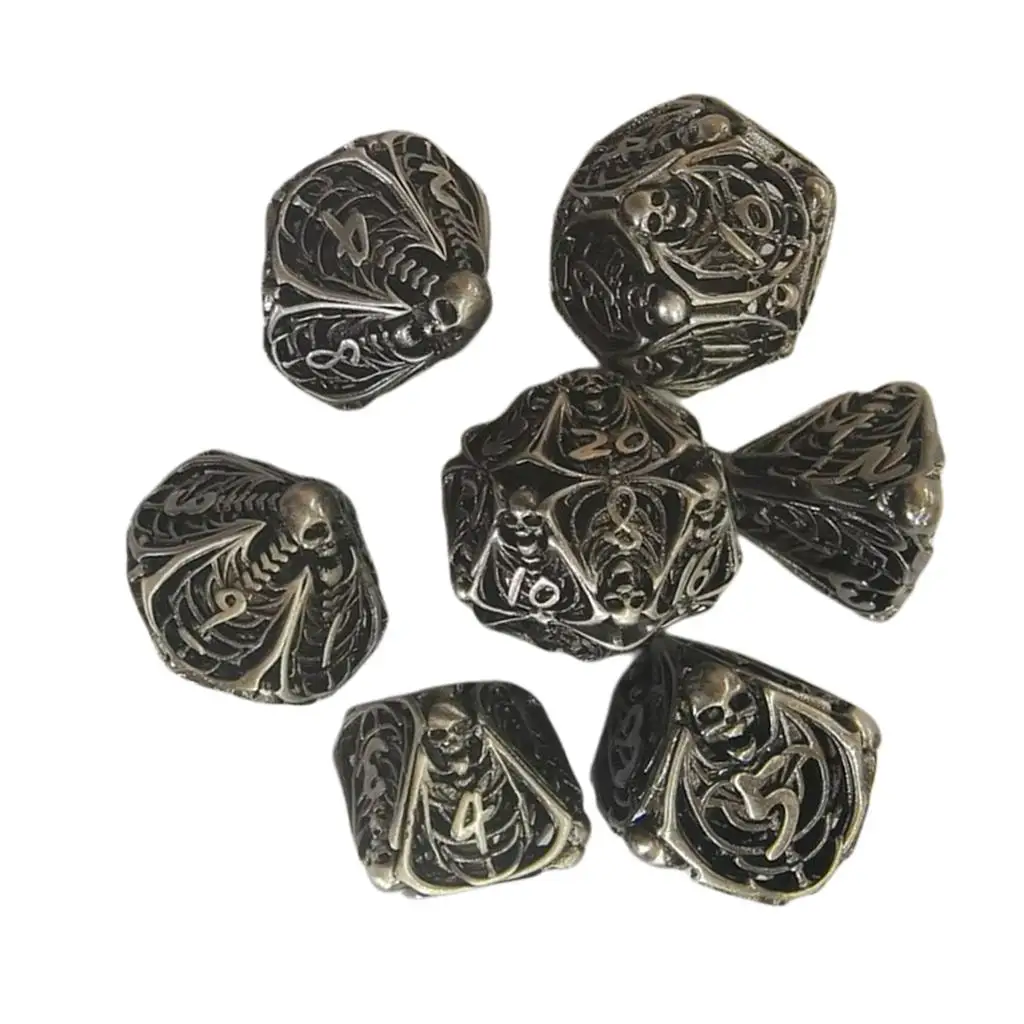 

7Pcs Polyhedral Board Game Math Teaching D20 D12 D10 D8 D6 D for War Game Bar Toys