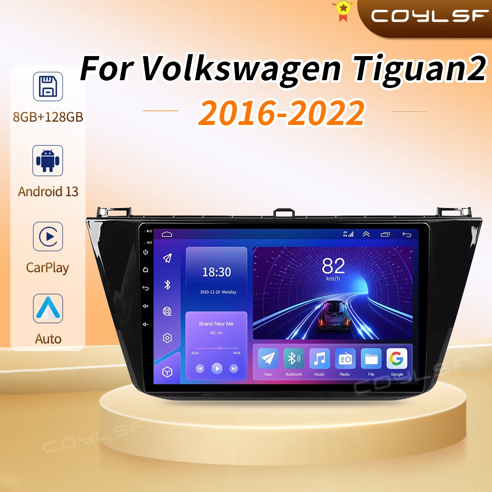 

Android 13 For Volkswagen Tiguan 2 Mk 2016 - 2022 WIFI GPS Car Radio Multimedia Video Player Carplay Auto Navigation BT No 2din