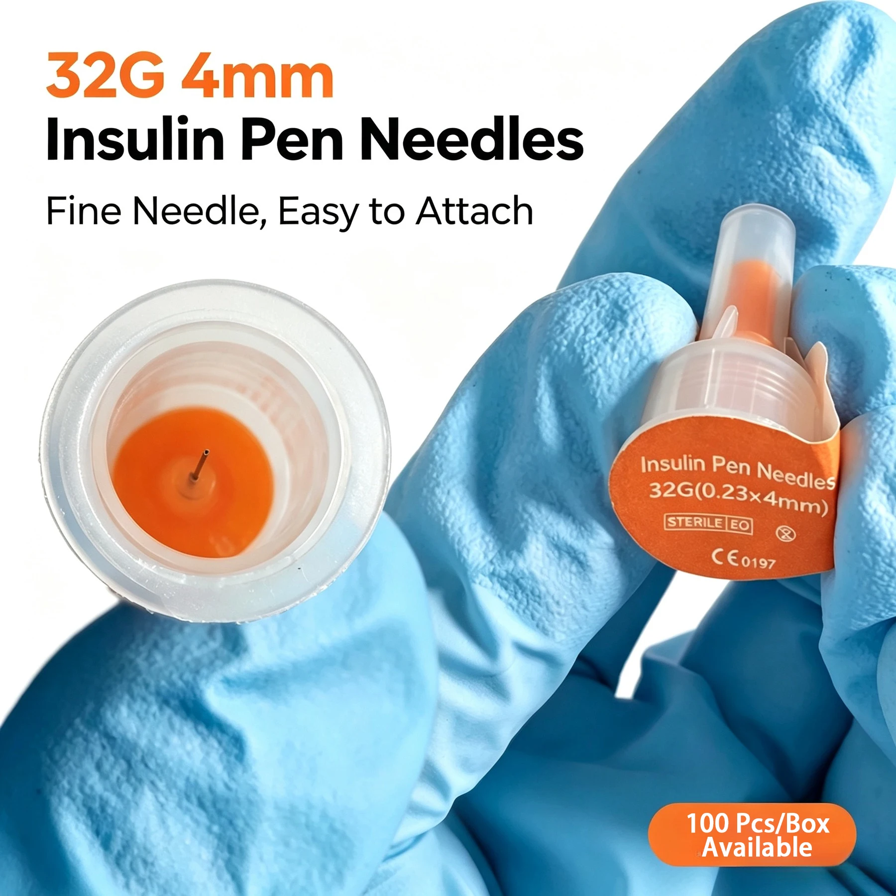 100Pcs Insulin Needles 32G 4mm 31G 5mm 6mm 8mm Universal Disposable Ultra Fine Needles,Diabetes Care