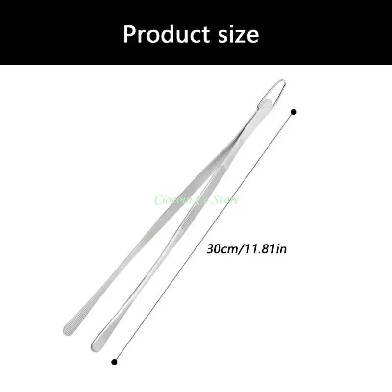 X90F 30cm Nonrust Steel Tongs Set Of 2 With Thickened Design Kitchen Utensils Perfect For Frying Baking And Serving