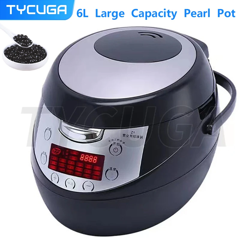 

6L Tapioca Cooker Milk Tea Shop Pearl Cooker Bubble Tea Pearl Warmer Pot Taro ball/Sago/Red Bean Cooker Machine 900W 110V/220V