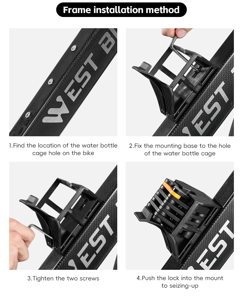 WEST BIKING Faltbares Zahlenschloss Diebstahlsicheres Fahrrad-Kettenschloss aus Aluminium Tragbares E-Bike Roller Sicherheitsschloss Zubehör – Detail 12