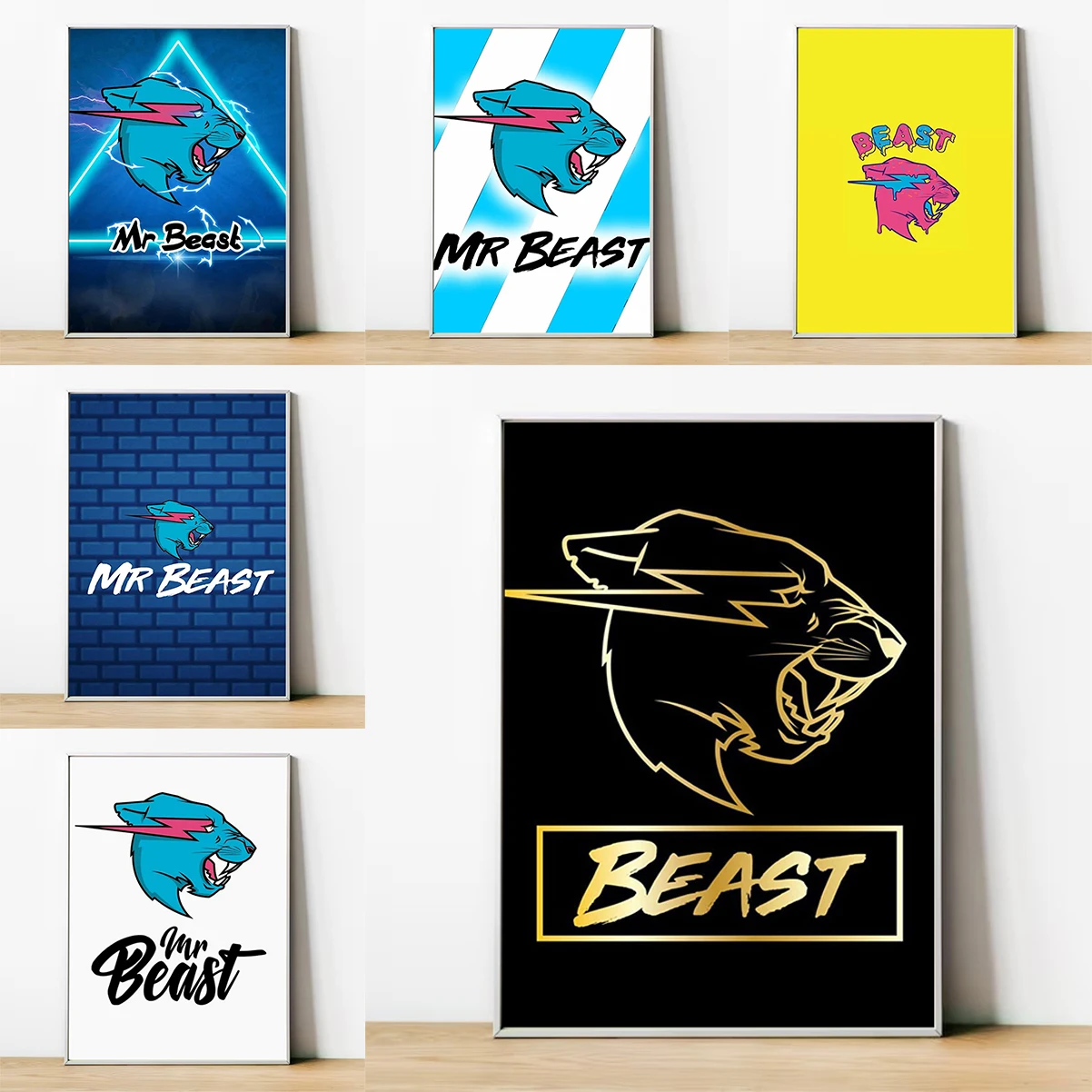 Mr Gaming Beast Poster Wall Decor Room Aesthetic For Home Decorations Art Mural Decoration Bedroom Stuff Vintage Pictures Living