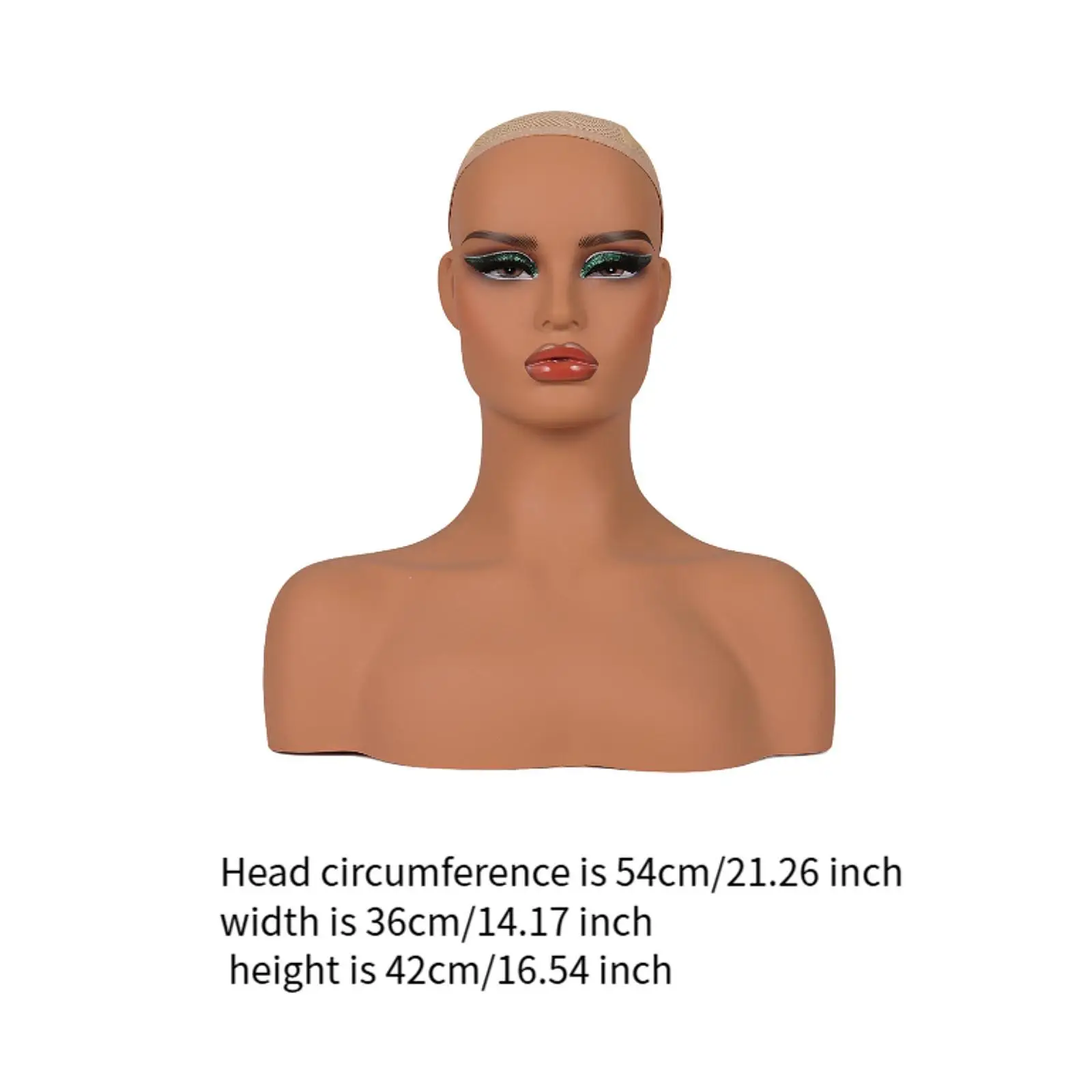 أنثى عارضة أزياء رئيس قبعة رف شاشة مع ماكياج شعر مستعار حامل شعر مستعار عرض نموذج للأقراط شعر مستعار صنع المجوهرات القبعات قطع الشعر