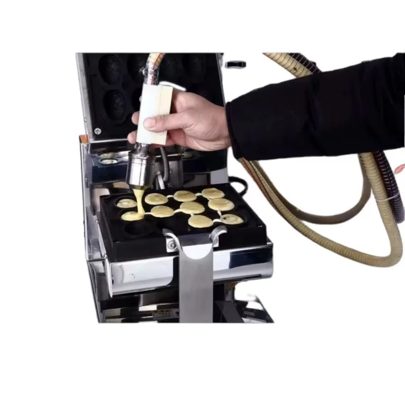 Automatic Hamburger Cake Doughnut Maker Walnut Waffle Filling Grouting Forming Machine for Snack Shops And Kitchen Equipment